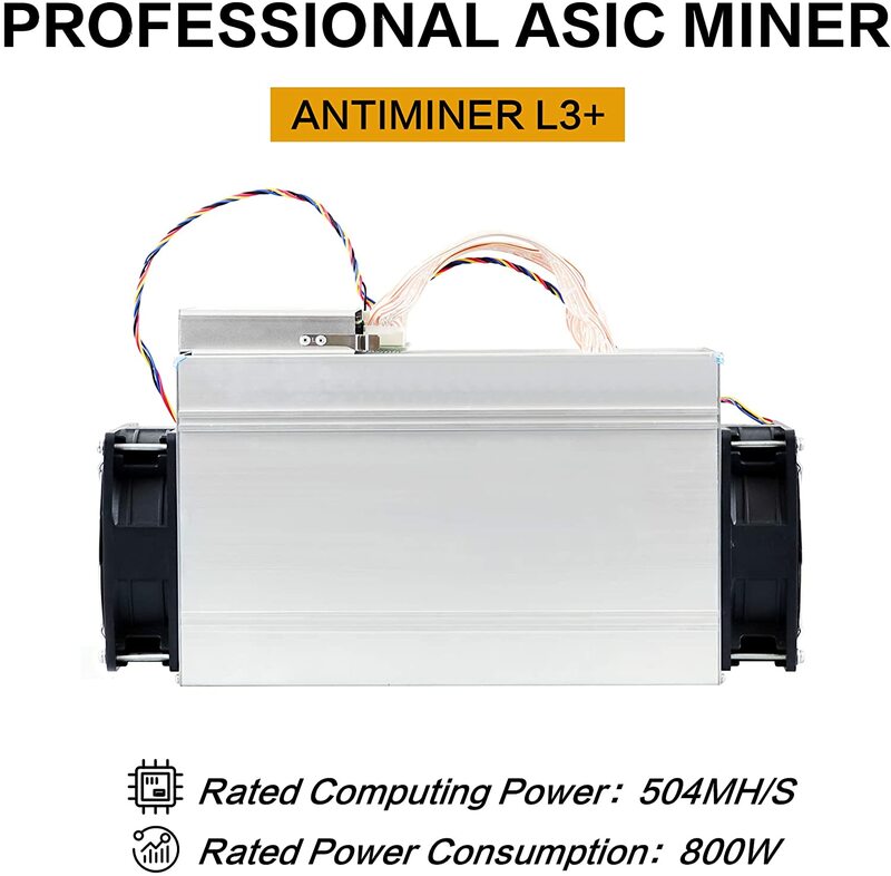 Used Bitmain Antminer L3+ 504MH/S Scrypt Litecoin ASIC Miner Machine With PSU Supply Ready Stock
