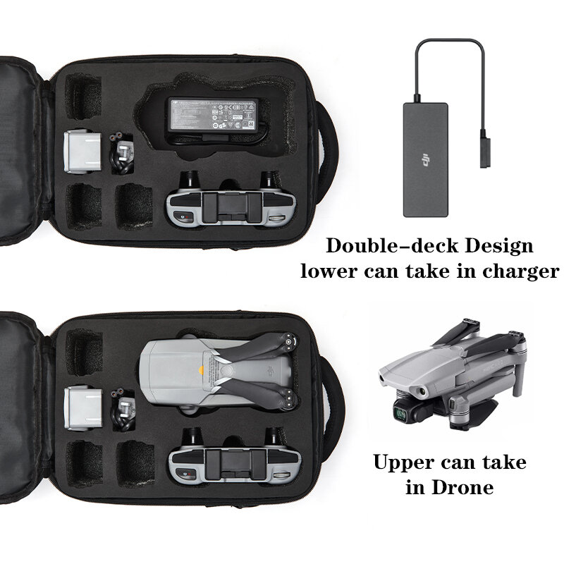 Ugrade alta capacidade mavic ar 2 à prova de choque ombro saco armazenamento mochila carry caso para dji mavic ar 2 acessórios