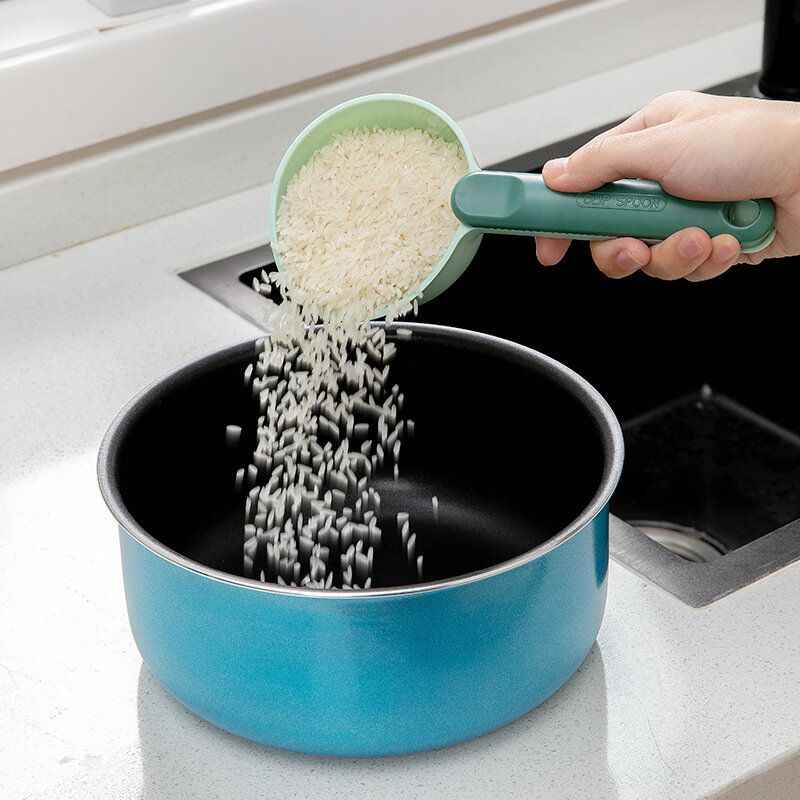 قياس ملعقة أرز متعددة الوظائف دقيق الحبوب متنوعة كوب الحبوب بسيطة سعة كبيرة ملعقة المعكرونة