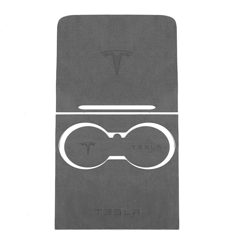 ใหม่ Tesla รุ่น3 Central แผงควบคุมสติกเกอร์อุปกรณ์เสริมสำหรับ Model3รุ่น Y 2021 2022คอนโซลกลางฝาครอบ Faux Fur ฟิล์ม