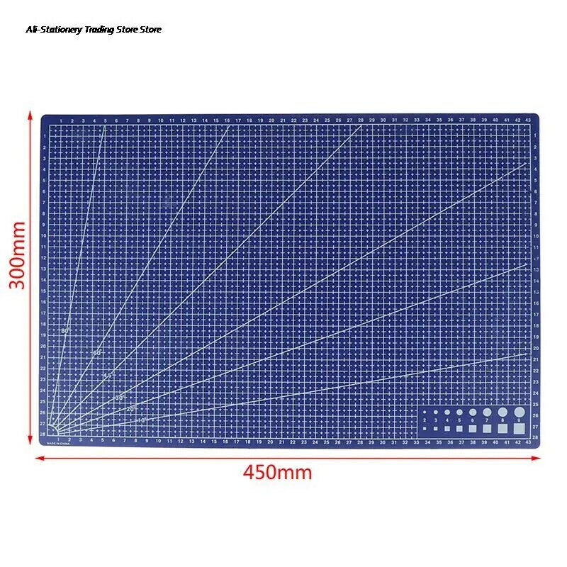 1Pcs 45cm x30cm A3 Pvc Rectangular Cutting Mat Grid Line Tool Plastic New