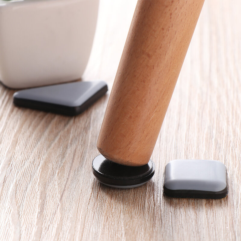 4 pezzi autoadesivi facili da spostare mobili pesanti gambe Slider pad protezione del pavimento in movimento anti-abrasione Anti rumoroso divano tappetino antiscivolo