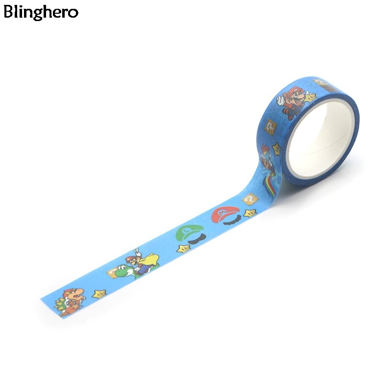 Blinghero Grappige Loodgieter Dinosaurus 15 Mm X 5 M Washi Tape Stijlvolle Afplakband Stickers Cool Hand Account Tapes Adhesive tape BH0030