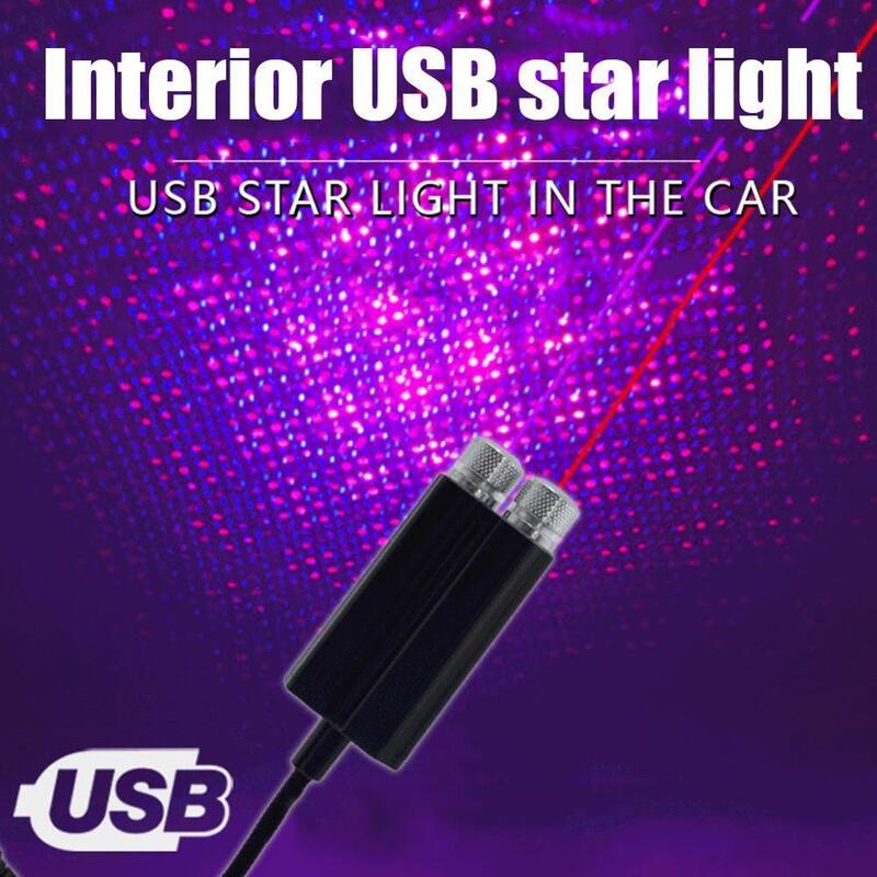 USB Lampu Panggung Atap Mobil Bintang Lampu Interior Berbintang Suasana Ambient Disko Laser Galaksi Rumah Dekorasi Dekorasi Lampu