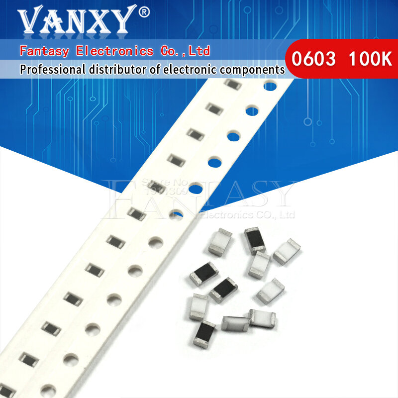 300PCS 0603 Chip Fixed Resistor SMD Widerstand 1% 100K ohm 104