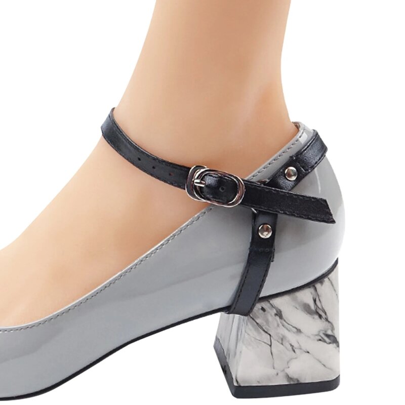 1 para antypoślizgowy wodoodporny trójkąt moda elastyczny odpinany trwałe akcesoria z klamrą na obcasy kobiety paski do butów kostki