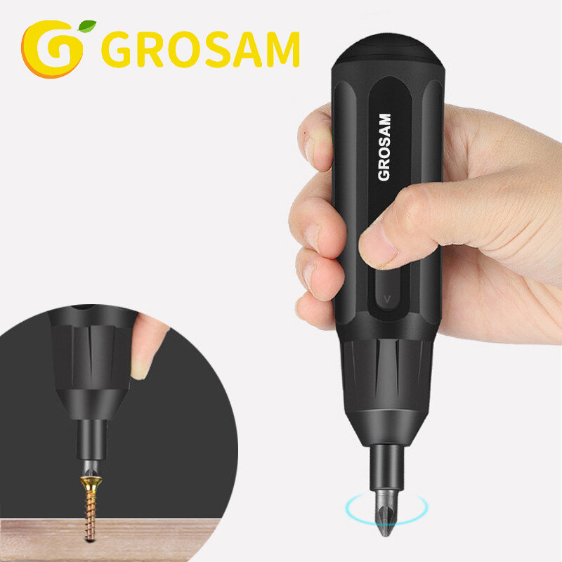 GROSAM 3.6V Mini cacciavite elettrico Set WL-DDLSD Smart Cordless cacciaviti elettrici USB ricaricabile maniglia