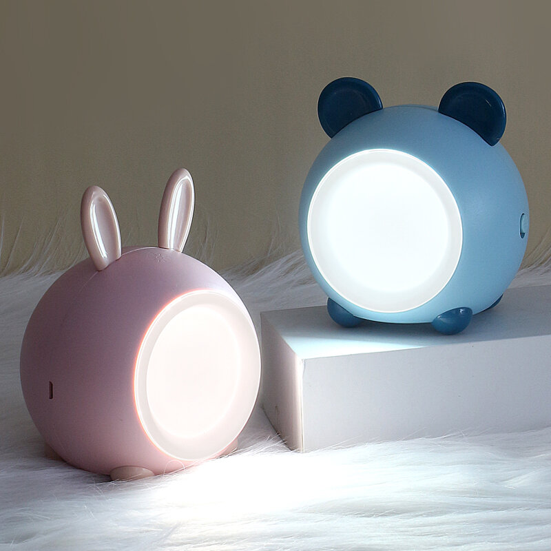 애완 동물 스타일 USB 충전식 LED 야간 조명 램프 보육 거실 침대 룸 어린이 선물 및 룸 장식