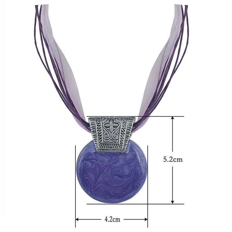 Kalung Liontin Geometri Antik untuk Wanita Perhiasan Pesta Steampunk Pesta Enamel