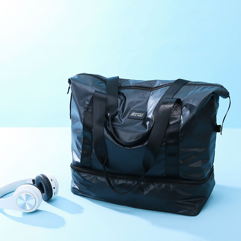 Bolsa de viagem feminina bolsa de ombro de transporte durante a noite saco weekender duffel saco de ginásio de esportes à prova dwaterproof água