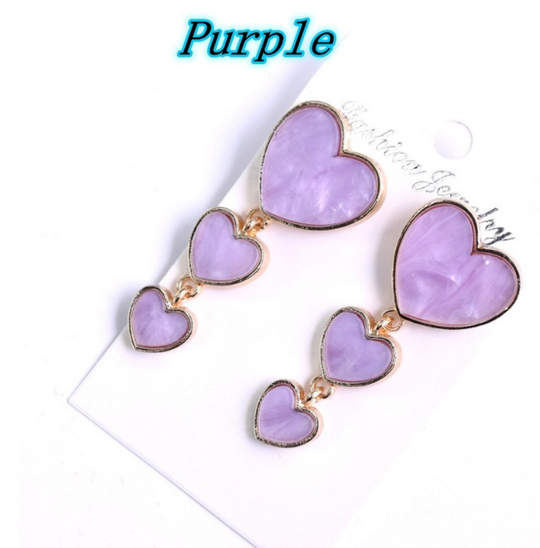 Boucles d'oreilles en alliage pour femmes, bijoux créatifs en forme de cœur, cadeau d'anniversaire