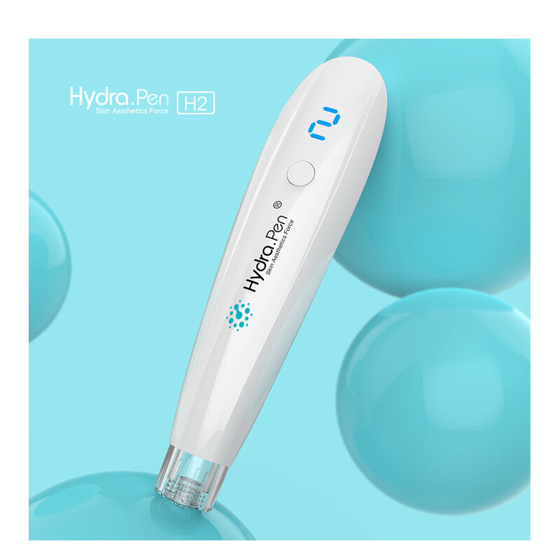 2022 New Automatic Infusion Hydra Pen H2 LED Hyaluronic Acid Wireless Operation DermaPen For Different Essence 2pcs Needles