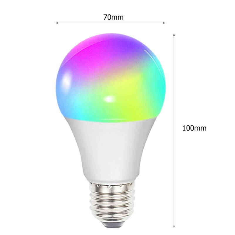 Bombilla LED inteligente E26 RGBW, luz con cambio de Color, Control remoto por voz del teléfono, para cafetería y restaurante, adornos exquisitos