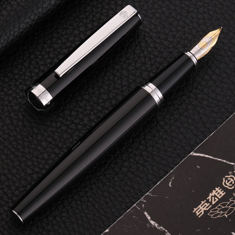 Caneta tinteiro de metal de alta qualidade-campeã de vendas, caneta fonte de tinta, luxuosa, homens de negócios, escrita