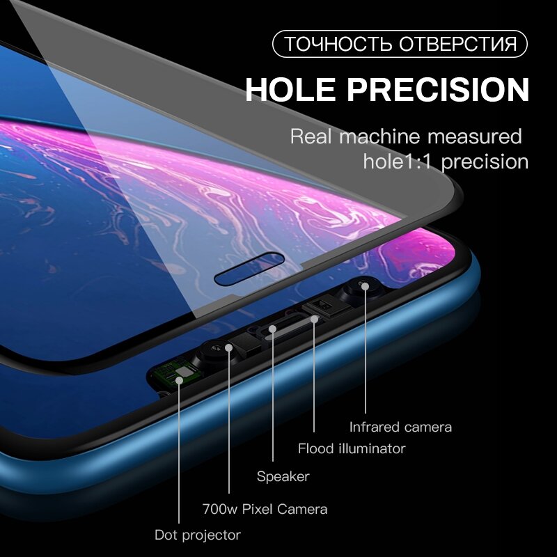 9D Transparent Shockproof Tempered Glass For iPhone 11 12 13 Pro Max Mini X Xs XR 6 6S 7 8 Plus Explosion Proof Screen Protector