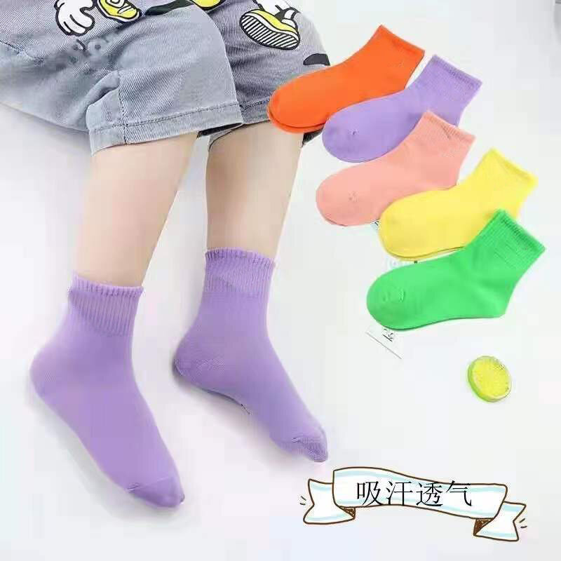 5Pairs 2021 Baby Socken für Kinder Mädchen Jungen Baumwolle Streifen Cartoon Tiere Sommer Und Frühling Kleinkind Gestrickte Socken
