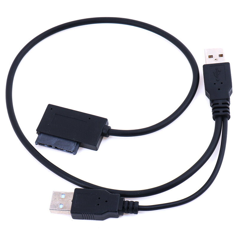 USB2.0 a 6 + 7 13pin Slimline Slim SATA cavo con alimentatore USB 2.0 esterno per Laptop CD-ROM convertitore adattatore dispari DVD-ROM
