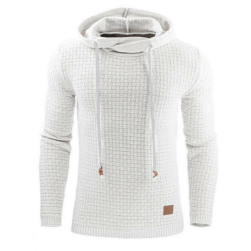 Mannen Truien Herfst En Winter Nieuwe Trui Mannen Jacquard Trui Lange Mouwen Hoodie Warm Hooded Sweater Jas Streetwear