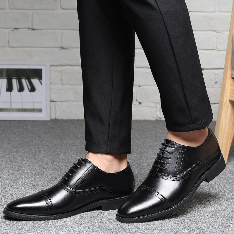 2021 حديثا الرجال جودة أحذية من الجلد الرجال عادية أحذية من الجلد الخريف مكتب أحذية لينة رجل فستان أحذية عالية الجودة
