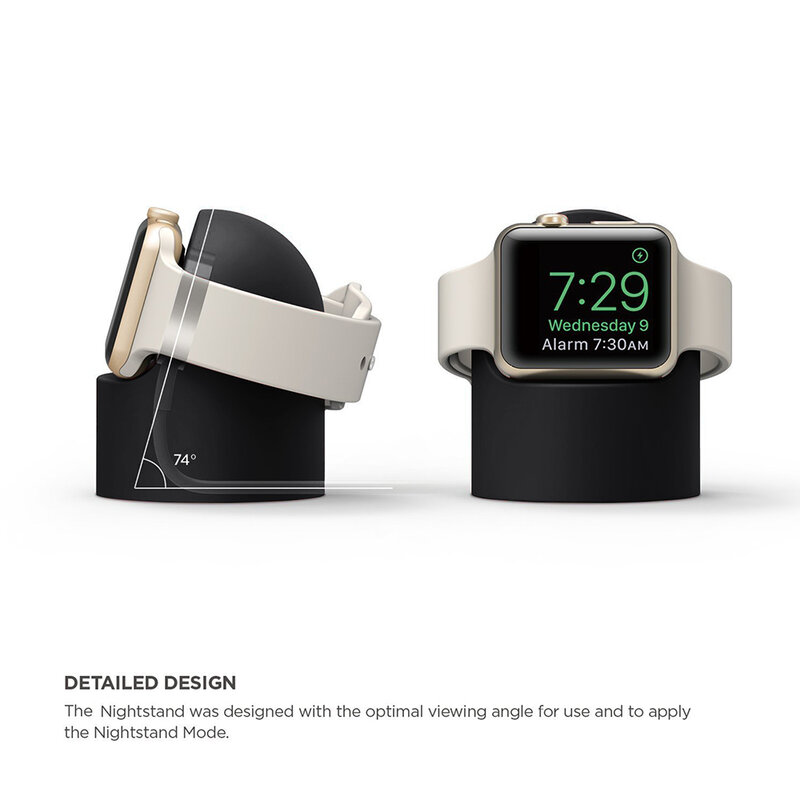 Soporte de cargador para Apple Watch 6, 5, 4, 3, 2 SE, correa de iWatch de 42mm, 38mm, 44mm y 40mm, soporte de cargador de silicona para accesorios de apple watch