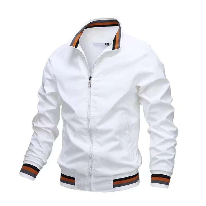 Spring and autumn jacket men's parka coat jacket men's lapel jacket solid color parka coat ladies fashion new streetwearm- 4XL
