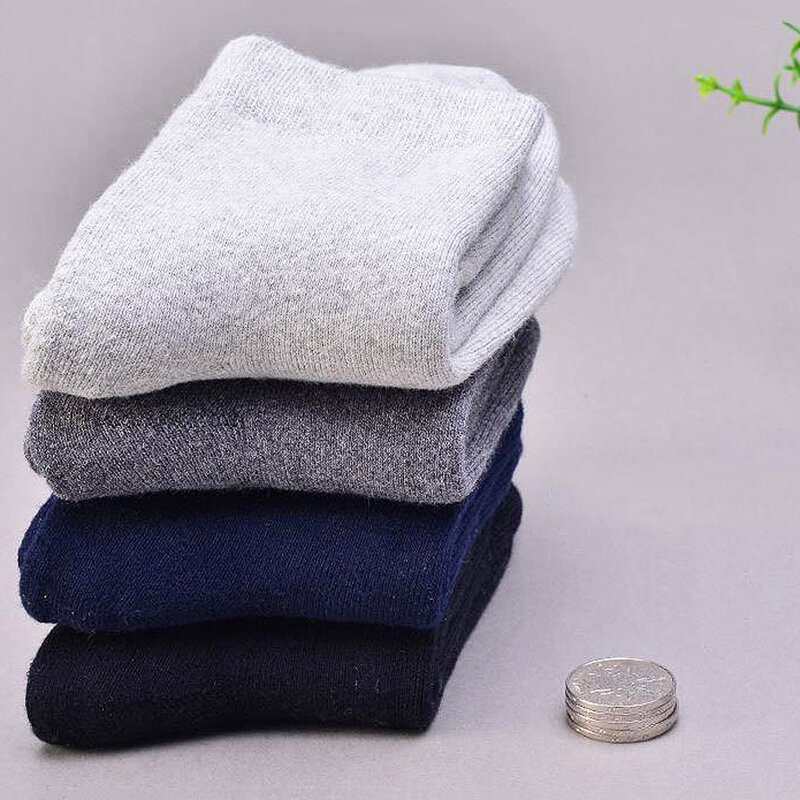 Calcetines de lana anticongelantes para hombre, calcetín de invierno súper grueso, cálido, de alta calidad, estilo Retro, Harajuku