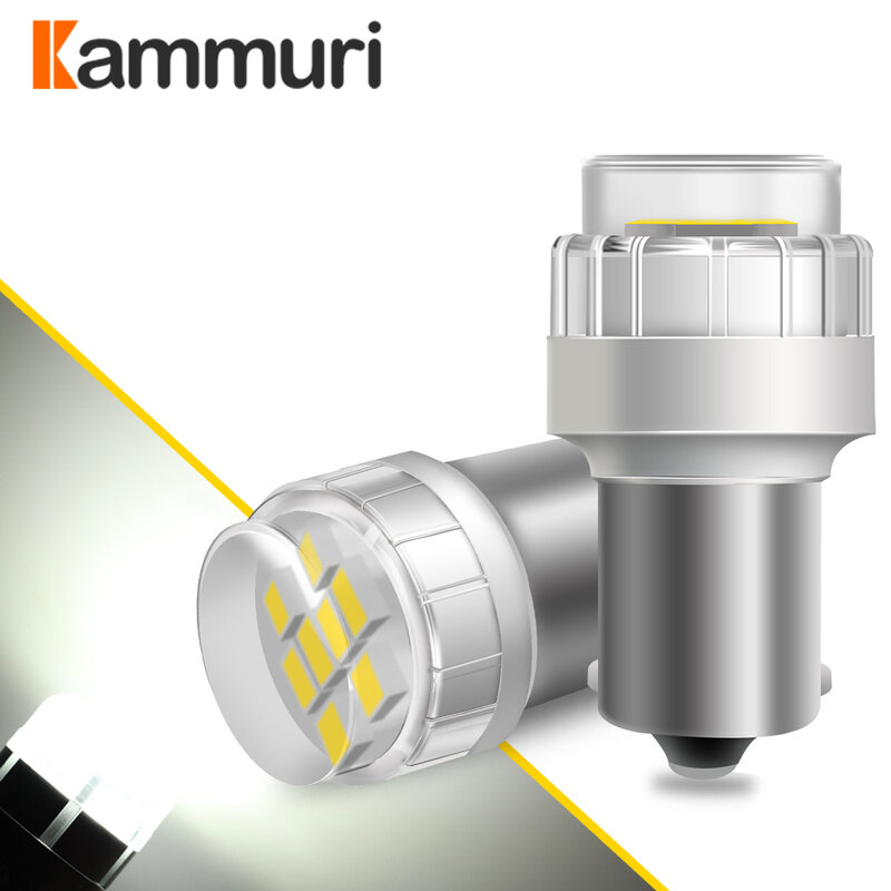 KAMMURI-bombillas LED para coche, luz de freno de marcha atrás DRL, BA15S, BAY15D, 3157, 7443, T15, W16W, para Skoda Superb, Octavia 1, 2, 3
