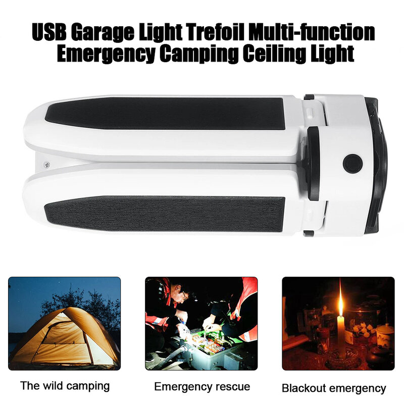 6500K Ceiling Lamp Foldable LED Floodlight 30W Spotlight Outdoor Camping Driver Streetlight Waterproof IP65 Solar Power Bank