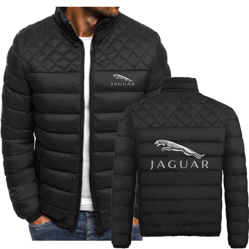 2021 Jaguar Gedrukt Fall Nieuwe Mannen Voering College Wind Zip Jacket Warm High Street Gedrukt Hip Hop High Street jas Casual Top