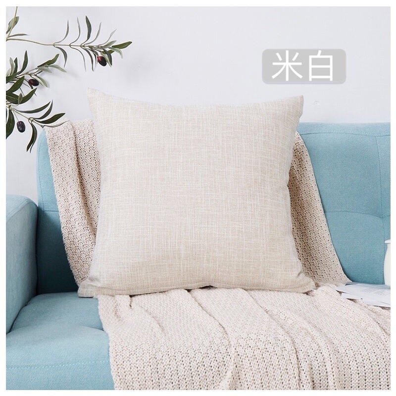 Taie d'oreiller décorative couleur bonbon, taie d'oreiller de luxe pour la maison, décoration en lin pour canapé, cadeau