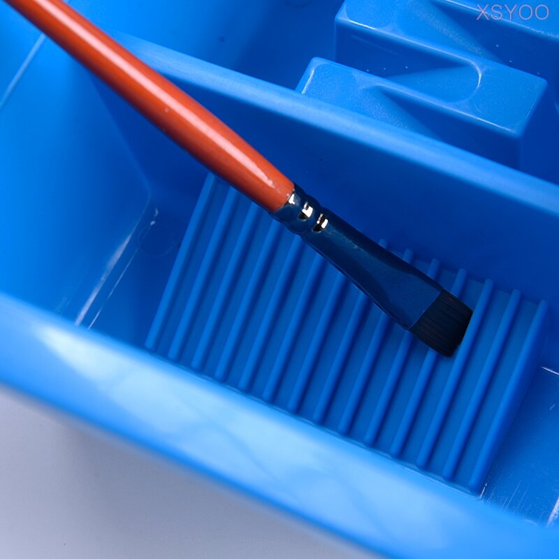 فرشاة غسل دلو 12 حفرة متعددة الوظائف البلاستيك غسل القلم برميل ماكينة غسيل بفرشاة صندوق سهلة التنظيف تجفيف الفن لوازم