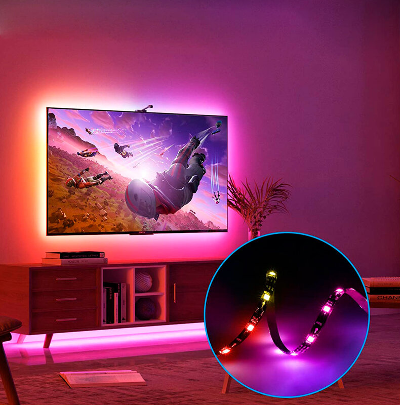 TV ambient lighting 2812 5V zestaw LED wysokiej rozdzielczości HDMI komputer ekran kinowy atmosfera synchroniczna zmiana koloru światła Bar