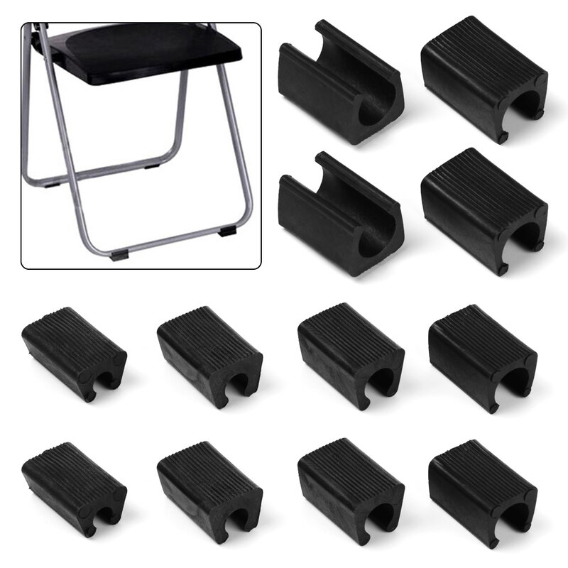 10Pcs U Shaped Non-slip Chair Leg Pad Anti-front Tilt Floor Glides Tubing Caps Bumper Damper Stool Chair Leg Floor Protector
