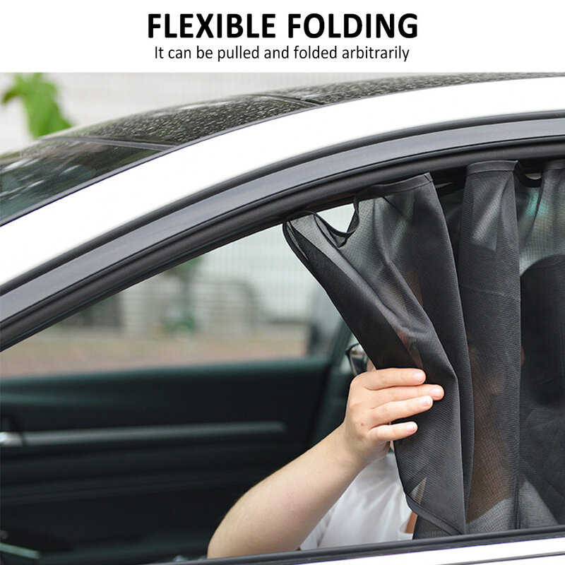 4 قطعة مظلة السيارات المغناطيسي UV حماية سيارة الستار السيارات نافذة ظلة الجانب شبكة نافذة الشمس قناع الصيف حماية نافذة