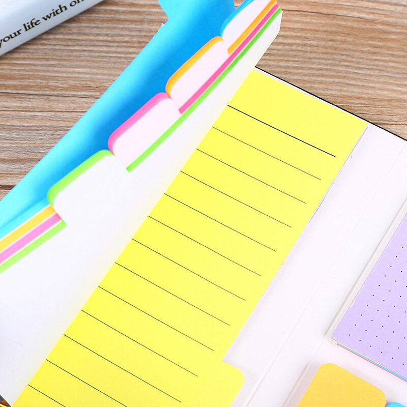 Bloc de notas adhesivas de 60 y 6 colores, marcadores de notas, pegatinas bonitas