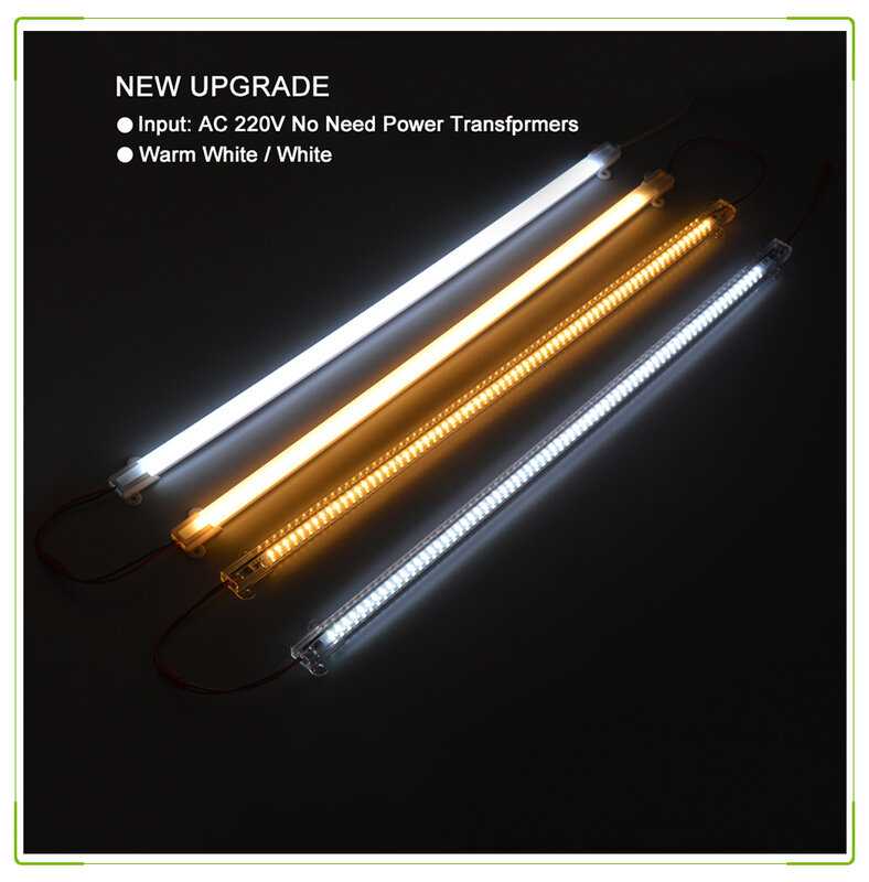 1-6Pcs 220V LED Bar Light Rigid Strip Under Cabinets 72 LED Floodlight Tube Lightbar for Home Kitchen Indoor Lighting Backlight