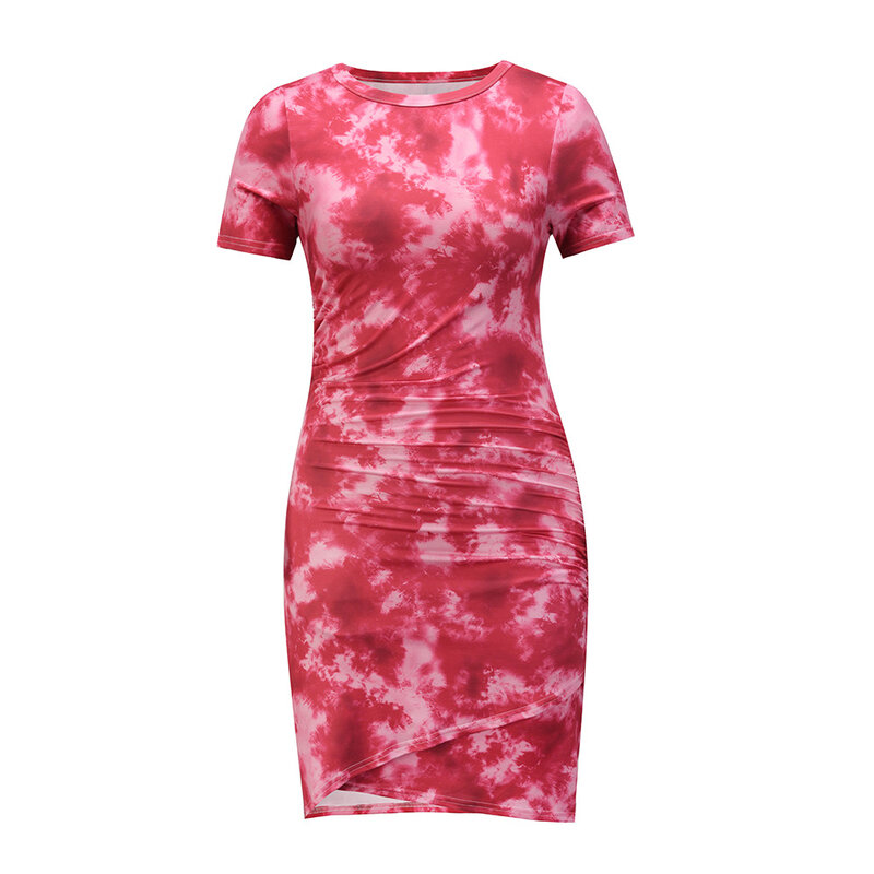 YG бренд женской одежды «вареный» платье с принтом 2021 летние футболки в стиле «хип эластичная юбка пикантные ремонт мини-юбка