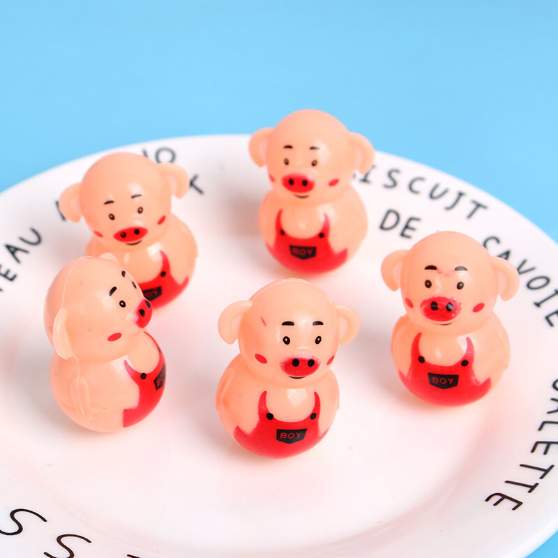 Mainan Tumbler Babi Mini Hadiah Fashion Anak-anak Lucu Klasik Mainan Edukasi Belajar Babi Lucu Gadget Anak Laki-laki Perempuan