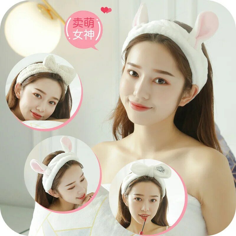 Tiara de celebridade de internet, faixa de cabelo minimalista para lavar o rosto feminina, faixa de cabelo fofa da coreia do sul