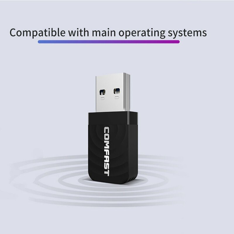 Adaptador WiFi USB 3,0 de 1300Mbps para PC, adaptador inalámbrico USB para ordenador de escritorio y portátil, Compatible con Windows XP/7/8/8.1/10 para Mac