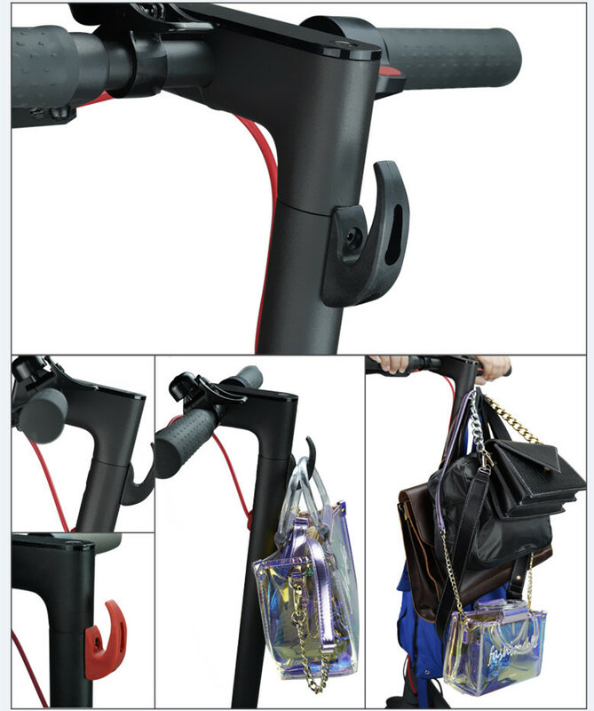 Scooter elétrico gancho dianteiro gancho para xiaomi mijia m365 pro acessórios scooter capacete sacos de armazenamento gancho lidar com apertos garra