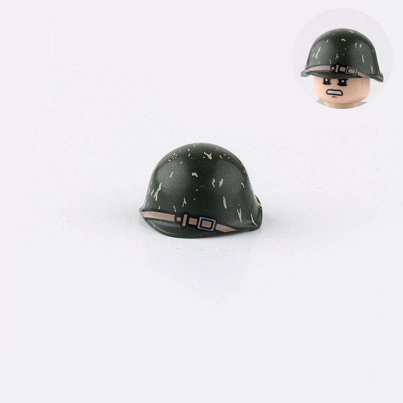 MOC WW2 wojskowy zsrr kask klocki wojskowe rosja żołnierze sił zbrojnych figurki typ 40 kask akcesoria klocki