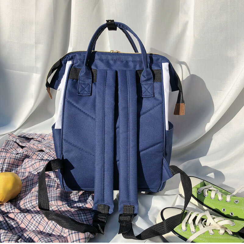 Mochila De Viaje Unisex, bolso escolar de lona, informal, con múltiples bolsillos, gran capacidad, cierre de cremallera