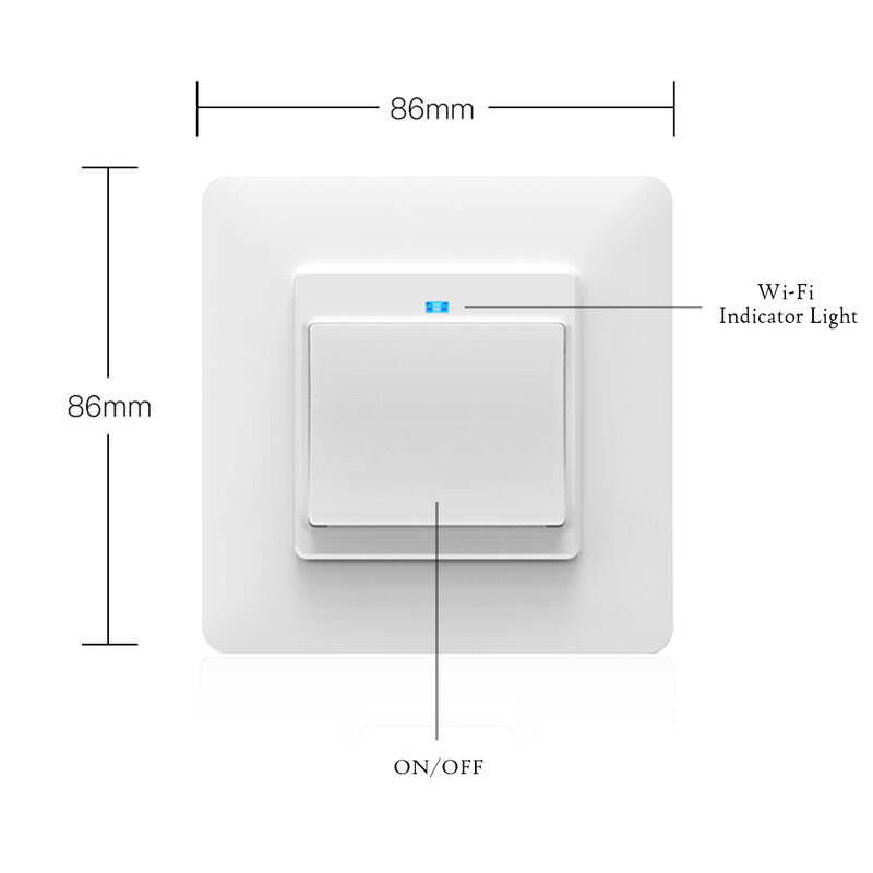 Tuya-interruptor inteligente de parede, tomada com botão de pressão, controle remoto sem fio, wi-fi, funciona com alexa e google home