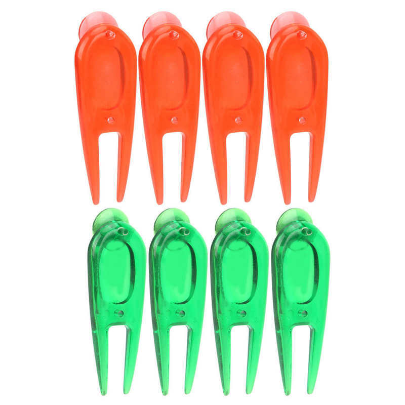 PE Plastic  Ball Divot Tools Pitch Fork Putting Green Repair Kit with Ball Marker
