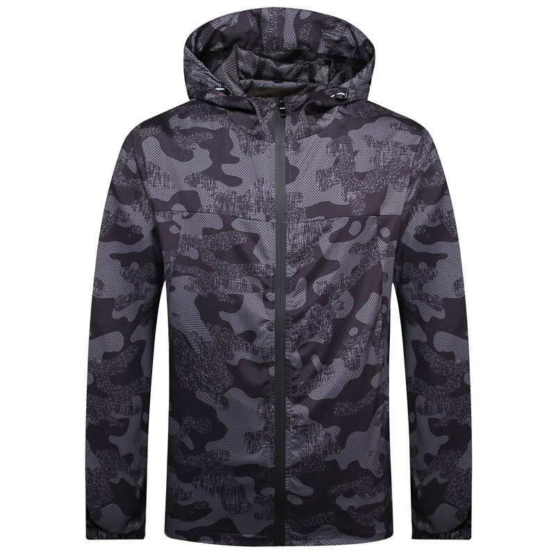 Veste de camouflage imperméable et respirante à capuche pour homme, coupe-vent léger et confortable, mode printemps 2021