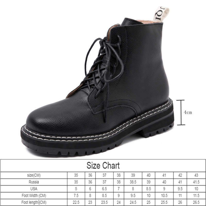 AIYUQI Women shoes  2021 Women Martin Boots Spring Genuine Leather Ladies Snake Mosquito Fashion Lace  Ankle Boots
