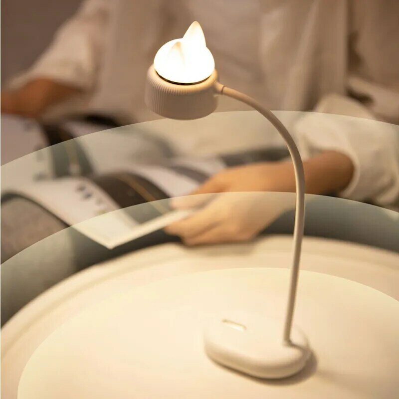 LED clip table lamp touch dimmable cartoon style rechargeable desk lamp eye protection children reading book light