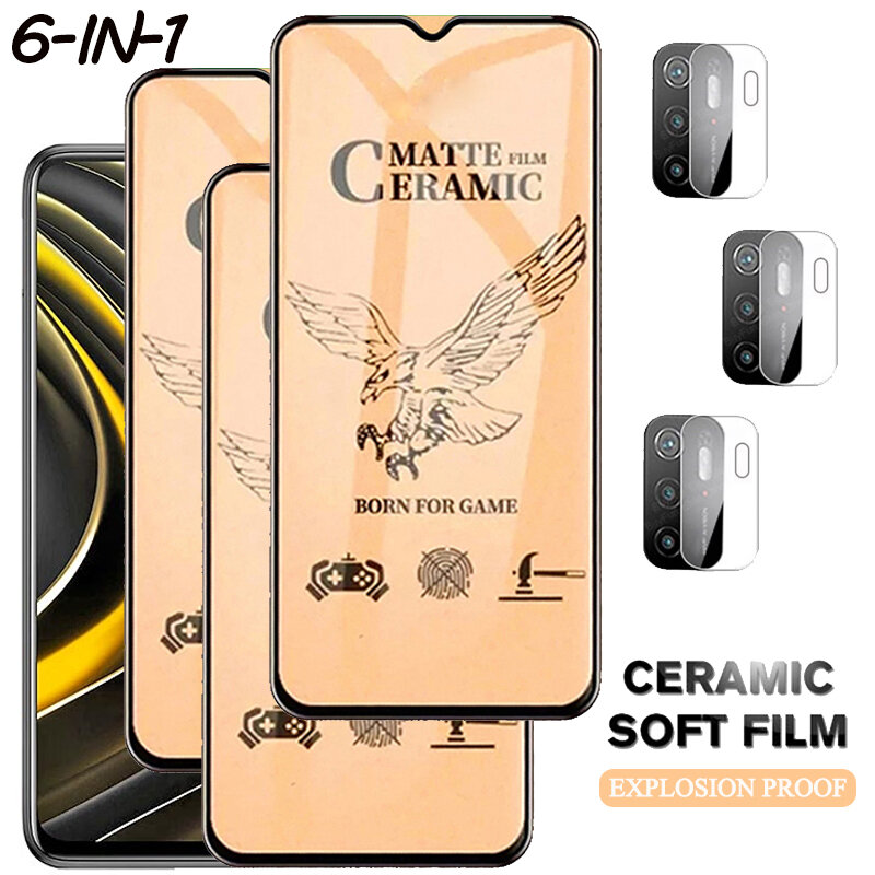 Kaca Keramik Matte Lembut untuk poco x4 pro Film Kamera Ponsel poko m3 x4 nfc poko m4 pro Pelindung Layar Lunak Xiaomi Poco M4 Pro