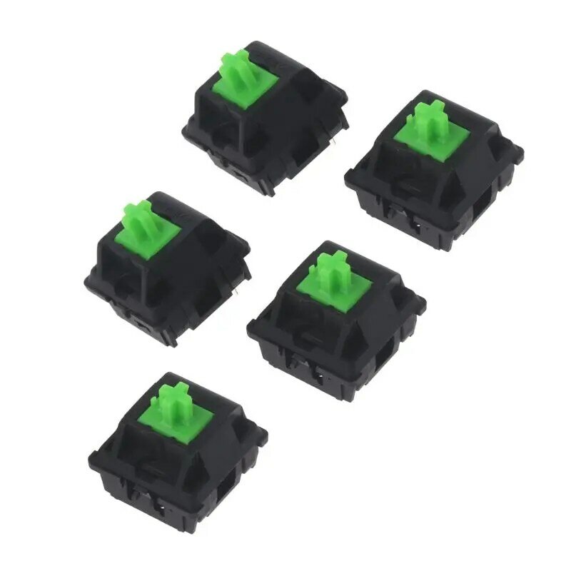 Greetech-interruptores verdes de eje para razer Gaming, Teclado mecánico para cherry MX, interruptor de 3 pines, 5 piezas
